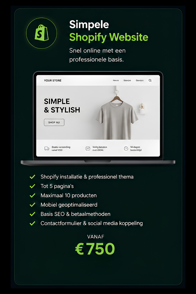 Simpele Shopify Website